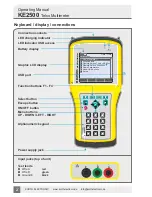 Предварительный просмотр 2 страницы Telco KE2500 Operating Manual