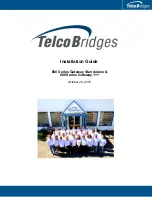 Preview for 1 page of TelcoBridges 800 1+1 series Installation Manual