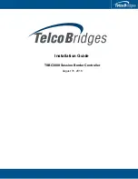 TelcoBridges TSBC3000 Installation Manual предпросмотр