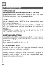 Preview for 10 page of Telcoma PASSO FM400 Instructions Manual