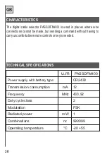 Preview for 30 page of Telcoma PASSO FM400 Instructions Manual