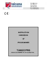 Preview for 1 page of Telcoma TANGO PRG Instruction Handbook Of Programmer