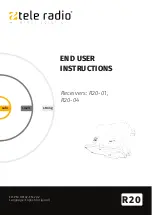 Предварительный просмотр 1 страницы Tele Radio R20-01 User Instructions