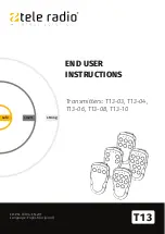 Preview for 1 page of Tele Radio T13-03 User Instructions