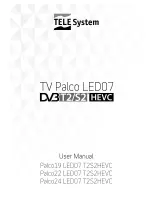 Предварительный просмотр 1 страницы Tele System Palco19 LED07 T2S2HEVC User Manual