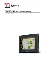 Preview for 1 page of Tele System TS 8500 PND Quick Start Manual