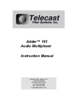 Preview for 1 page of Telecast Adder 161 Instruction Manual