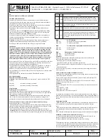 Preview for 1 page of TELECO AUTOMATION TVPRP868A01 Manual