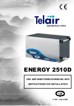 Teleco Telair ENERGY 2510D Use And Maintenance Manual And Instructions For Installation preview