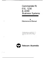 Telecom Australia Commander N1236 Maintenance Manual preview