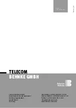 Предварительный просмотр 68 страницы Telecom Behnke 20-0001E Manual