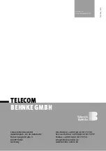 Предварительный просмотр 96 страницы Telecom Behnke B-Smart Instructions Manual