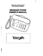 Preview for 1 page of Telecom MESSAGE PHONE Owner'S Manual