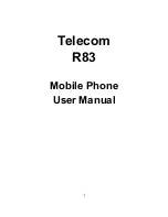 Предварительный просмотр 1 страницы Telecom R83 User Manual