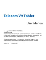 Telecom V9 User Manual preview