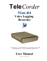 TeleCorder TCwL-B4 User Manual preview