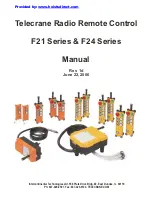 Telecrane F21-2D Manual preview