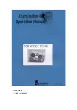 Preview for 1 page of Telecrane F21-60 Installation & Operation Manual