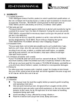 Preview for 1 page of Telecrane F21-E3 User Manual