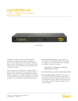 Preview for 1 page of Telect nrgCONTROL-BT Installation Manual