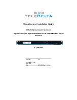 Teledelta HDS2800 Series Operation And Installation Manual preview