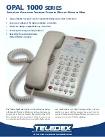 Предварительный просмотр 1 страницы Teledex 1000 Specification Sheet