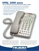 Предварительный просмотр 1 страницы Teledex 2000 Specification Sheet