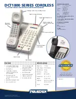 Preview for 2 page of Teledex DCT1800 SERIES Specifications