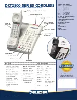 Предварительный просмотр 2 страницы Teledex DCT2800 Series Specifications