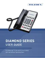 Preview for 1 page of Teledex DIAMOND SERIES User Manual