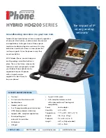 Teledex iPhone Hybrid HD6200 series Specifications preview