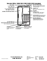 Preview for 3 page of Teledex OPAL 1000 User Manual