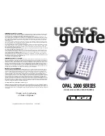 Teledex Opal Series 2006 User Manual preview