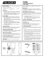 Preview for 1 page of Teledex PEARL User Manual