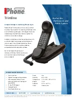 Предварительный просмотр 1 страницы Teledex TrimLine Specification Sheet