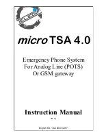 Teledif micro TSA 4.0 Instruction Manual preview