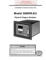 Preview for 1 page of Teledyne Analytical Instruments 3000PA-EU Operating Instructions Manual