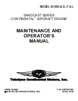 Teledyne Continental Motors IO-550-D Maintenance And Operator'S Manual preview