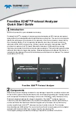 Teledyne Lecroy Frontline X240 Quick Start Manual предпросмотр