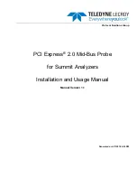 Teledyne Lecroy PCI Express 2.0 Mid-Bus Probe Installation And Usage Manual preview