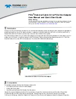 Предварительный просмотр 1 страницы Teledyne Lecroy PCIe External Cable 3.0 to PCIe Slot Adapter User Manual And Quick Start Manual