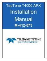 Teledyne TapTone T4000 APX Installation Manual preview