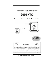 Teledyne 2000 XTC Operating Instructions Manual preview