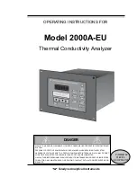 Preview for 1 page of Teledyne 2000A-EU Operating Instructions Manual