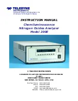 Teledyne 200E Instruction Manual preview