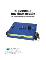 Teledyne 2105 Installation And Operation Manual preview