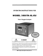 Preview for 1 page of Teledyne 3000TA-XL-EU Operating Instructions Manual