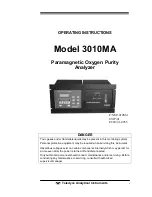 Preview for 1 page of Teledyne 3010MA Operating Instructions Manual