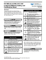 Teledyne 934 NiCad Quick Start Manual предпросмотр