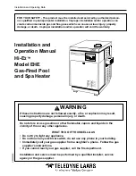 Teledyne EHE Installation And Operation Manual preview